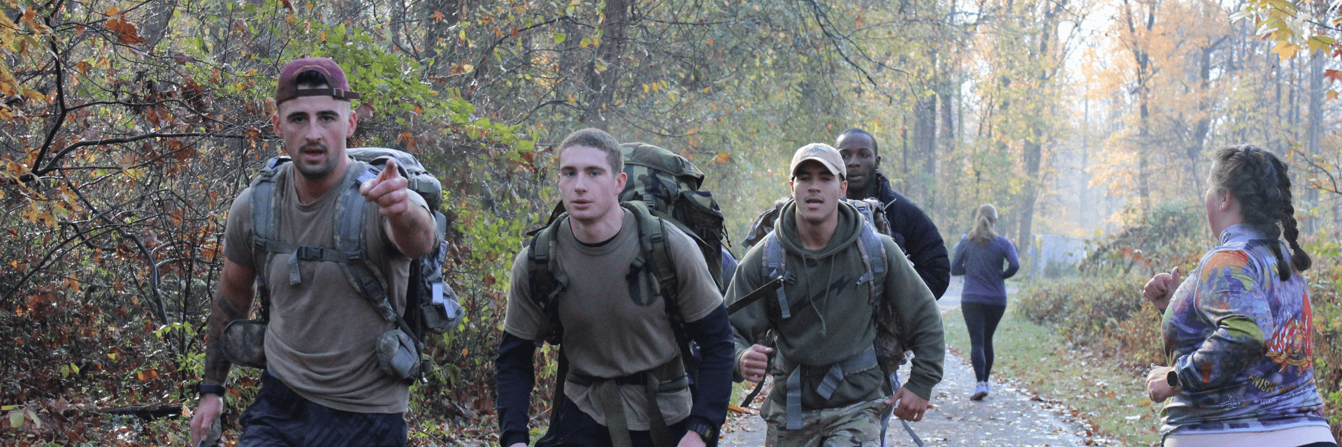cadets on trail